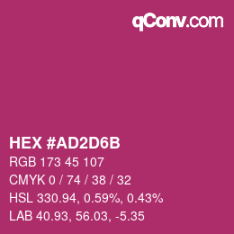 カラーコード: HEX #AD2D6B | qconv.com