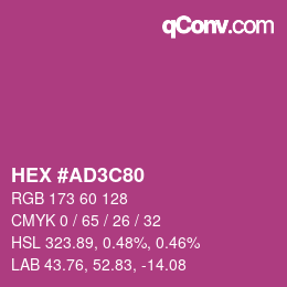 Color code: HEX #AD3C80 | qconv.com