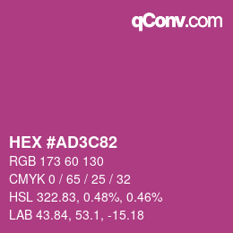 Color code: HEX #AD3C82 | qconv.com