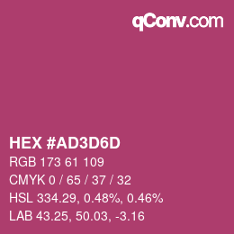 Color code: HEX #AD3D6D | qconv.com