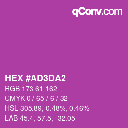 Color code: HEX #AD3DA2 | qconv.com
