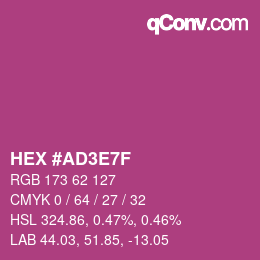 Color code: HEX #AD3E7F | qconv.com