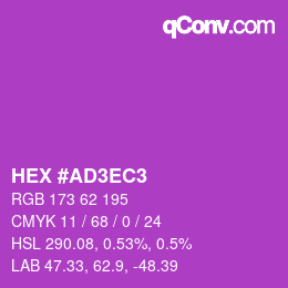 Color code: HEX #AD3EC3 | qconv.com