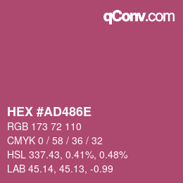 Código de color: HEX #AD486E | qconv.com