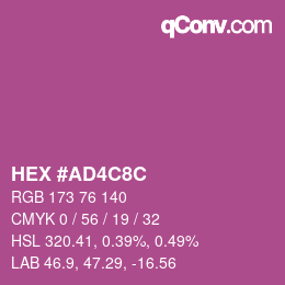 Color code: HEX #AD4C8C | qconv.com