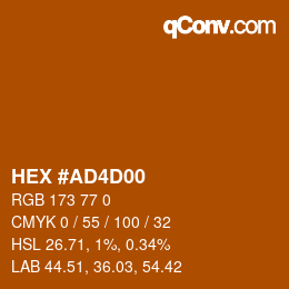 Color code: HEX #AD4D00 | qconv.com