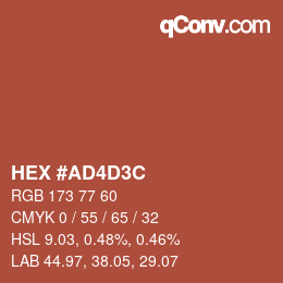 Color code: HEX #AD4D3C | qconv.com