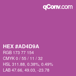 Color code: HEX #AD4D9A | qconv.com