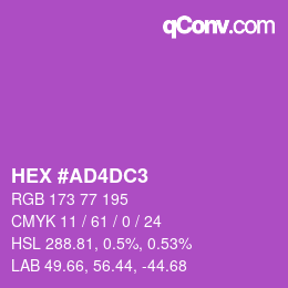 Color code: HEX #AD4DC3 | qconv.com