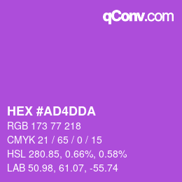 Color code: HEX #AD4DDA | qconv.com