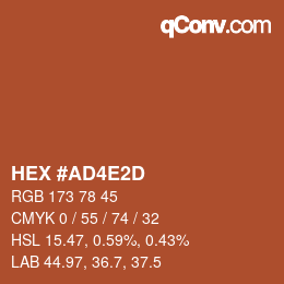カラーコード: HEX #AD4E2D | qconv.com
