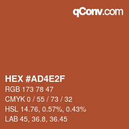 カラーコード: HEX #AD4E2F | qconv.com