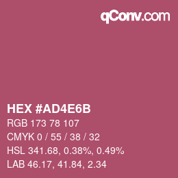 Color code: HEX #AD4E6B | qconv.com