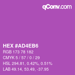 Color code: HEX #AD4EB6 | qconv.com