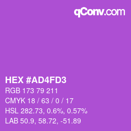 Color code: HEX #AD4FD3 | qconv.com