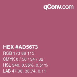 Color code: HEX #AD5673 | qconv.com