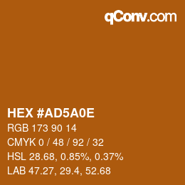 Color code: HEX #AD5A0E | qconv.com