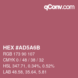 Color code: HEX #AD5A6B | qconv.com