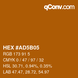 Color code: HEX #AD5B05 | qconv.com
