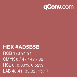 Color code: HEX #AD5B5B | qconv.com