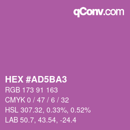 Color code: HEX #AD5BA3 | qconv.com