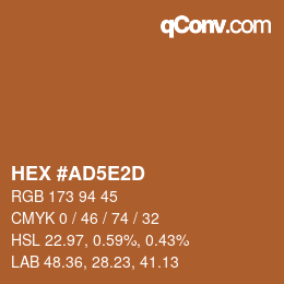 Código de color: HEX #AD5E2D | qconv.com