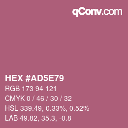 カラーコード: HEX #AD5E79 | qconv.com