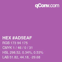 Color code: HEX #AD5EAF | qconv.com