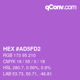 Color code: HEX #AD5FD2 | qconv.com