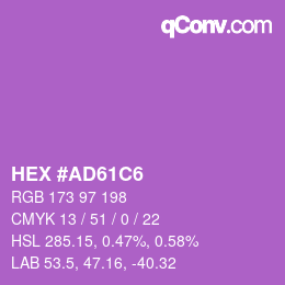 Color code: HEX #AD61C6 | qconv.com