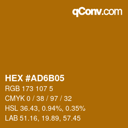 Color code: HEX #AD6B05 | qconv.com