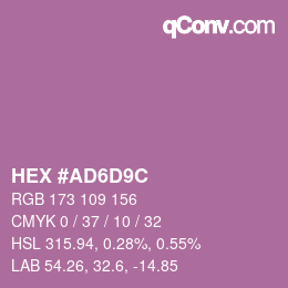 Color code: HEX #AD6D9C | qconv.com