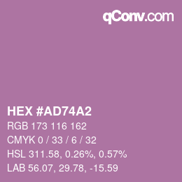 Color code: HEX #AD74A2 | qconv.com
