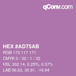 Color code: HEX #AD75AB | qconv.com
