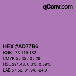 Código de color: HEX #AD77B6 | qconv.com