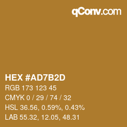 カラーコード: HEX #AD7B2D | qconv.com