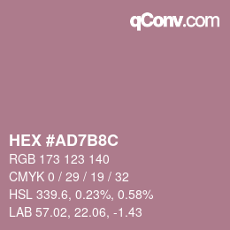 カラーコード: HEX #AD7B8C | qconv.com