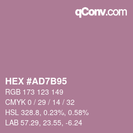 カラーコード: HEX #AD7B95 | qconv.com
