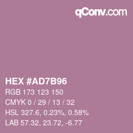Color code: HEX #AD7B96 | qconv.com