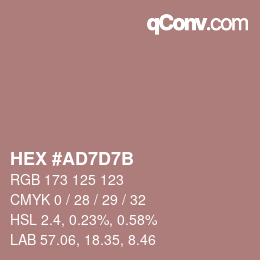 カラーコード: HEX #AD7D7B | qconv.com