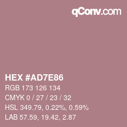 カラーコード: HEX #AD7E86 | qconv.com