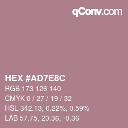 Color code: HEX #AD7E8C | qconv.com