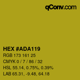 カラーコード: HEX #ADA119 | qconv.com