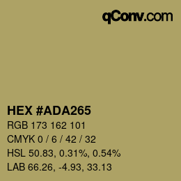 Color code: HEX #ADA265 | qconv.com
