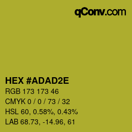 Color code: HEX #ADAD2E | qconv.com