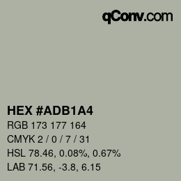 Color code: HEX #ADB1A4 | qconv.com