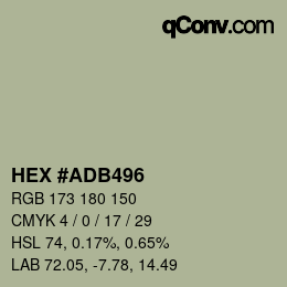 Color code: HEX #ADB496 | qconv.com