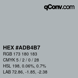 Color code: HEX #ADB4B7 | qconv.com