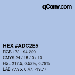 カラーコード: HEX #ADC2E5 | qconv.com