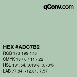 Color code: HEX #ADC7B2 | qconv.com